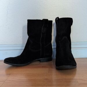 Vince Camuto Black Suede Ankle Boots